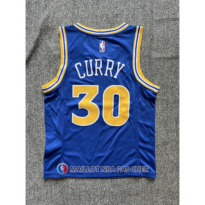 Maillot Enfant Golden State Warriors Stephen Curry NO 30 Classic 2022-23 Bleu